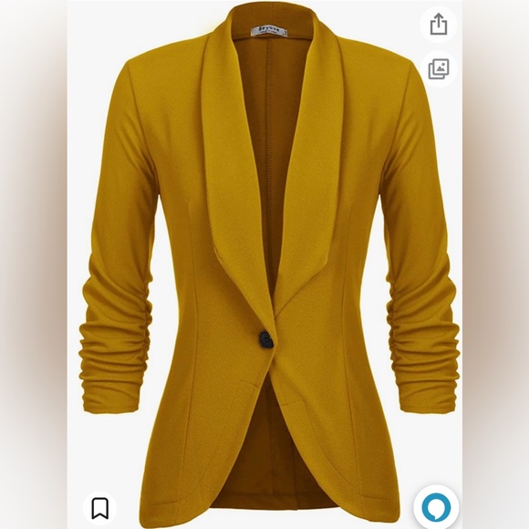 beyove Jackets & Blazers - Ruched sleeve light blazer/jacket